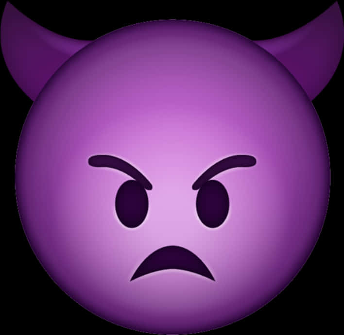 Purple Devil Emoji Graphic PNG