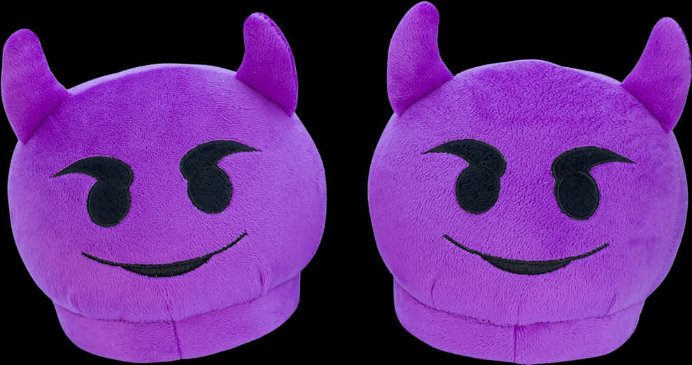 Purple Devil Emoji Pillows PNG