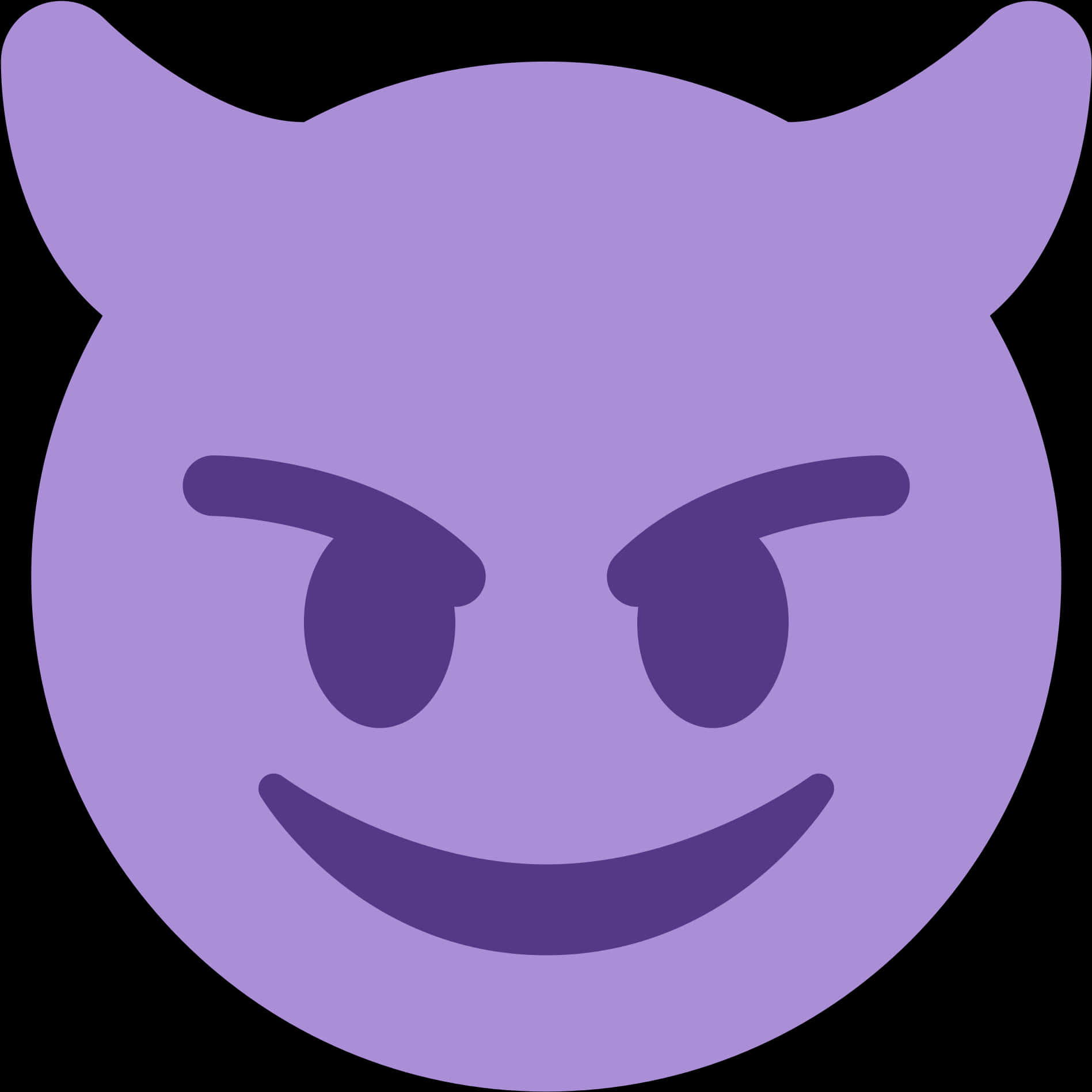 Purple Devil Emoji Smirk PNG