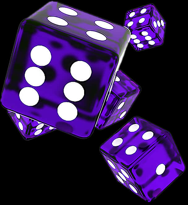 Download Purple Dice Floating Illustration | Wallpapers.com