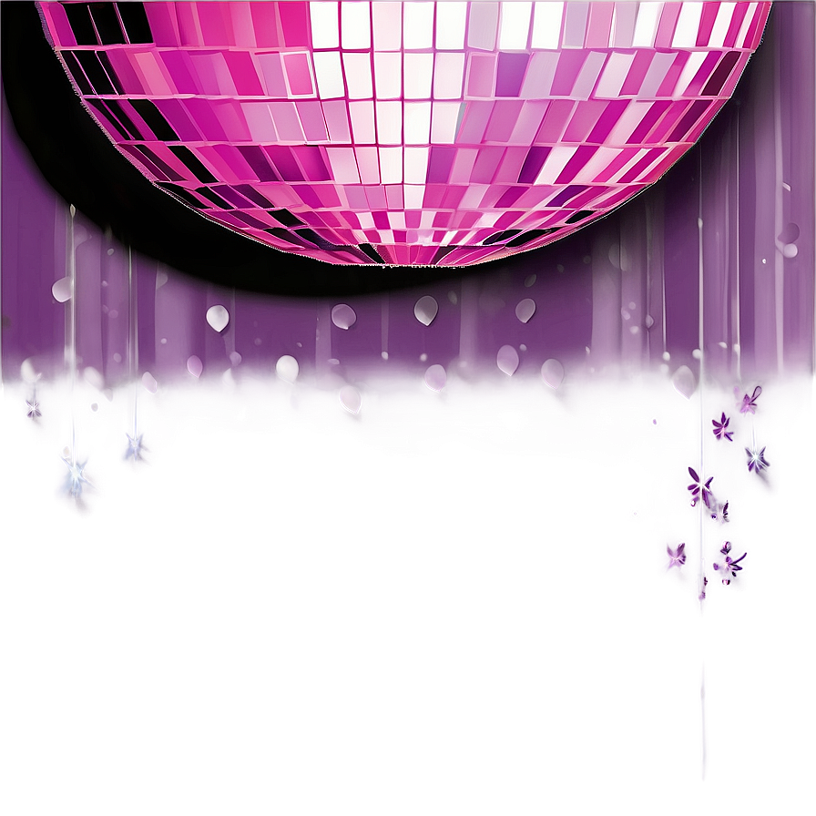 Purple Disco Ball Glitter PNG