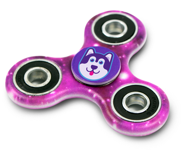 Purple Dog Fidget Spinner PNG