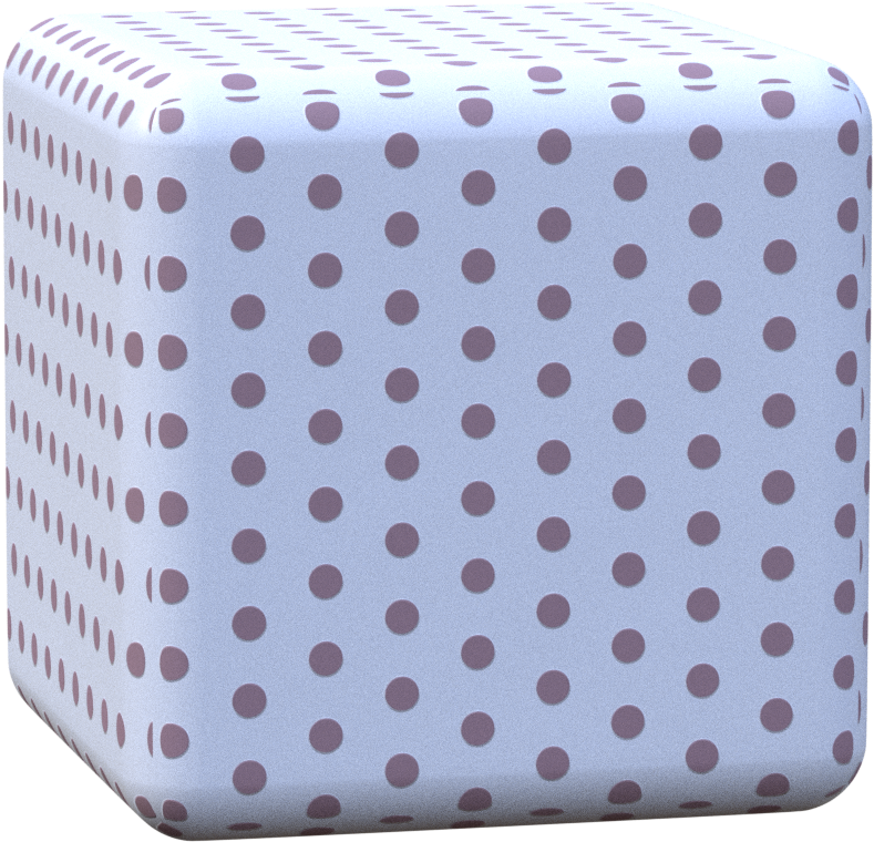 Purple Dotted Cube Pattern PNG