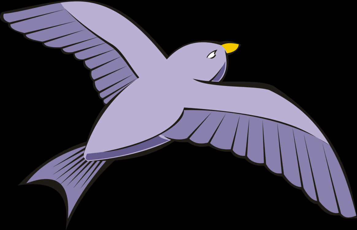 Purple Dove Illustration Flying PNG