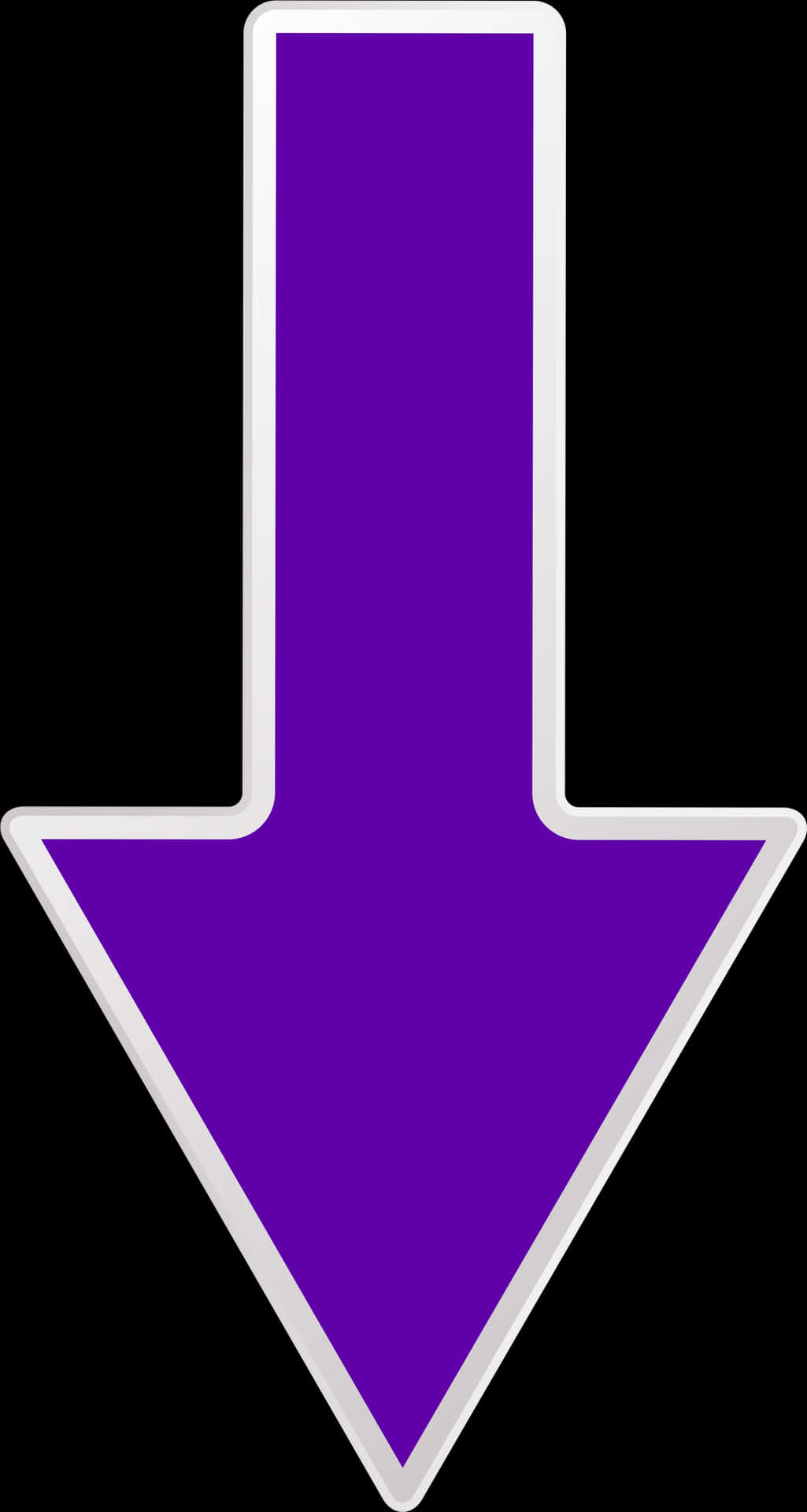 Purple Down Arrow Icon PNG