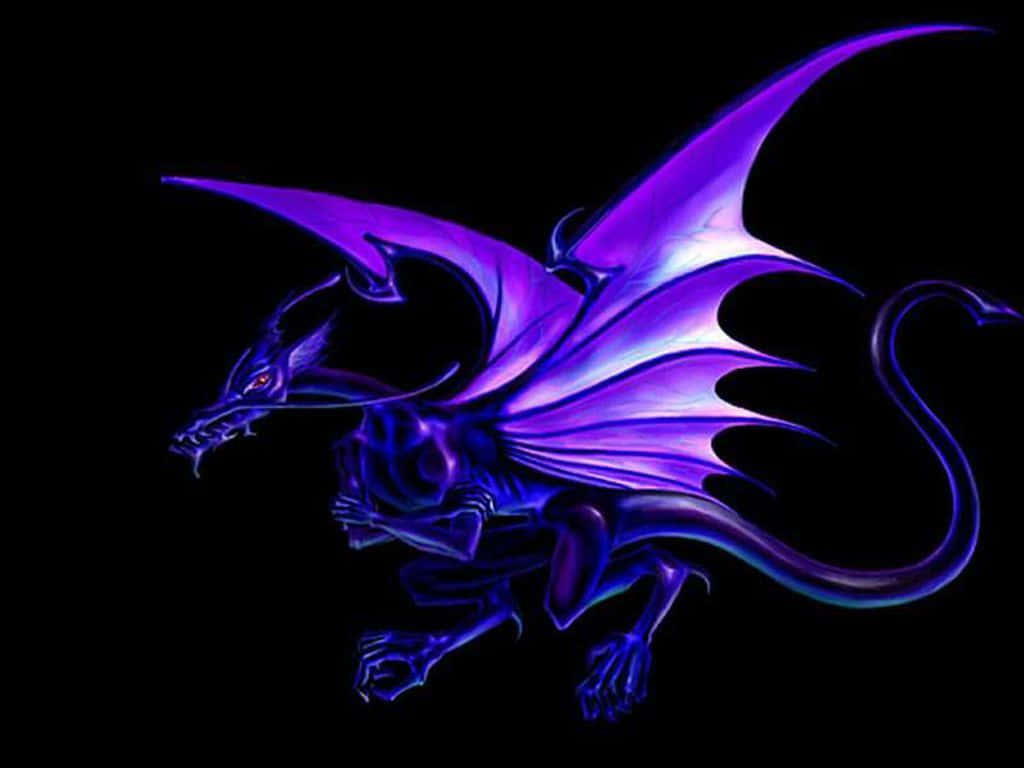 Purple Dragon Crossing Arm Wallpaper