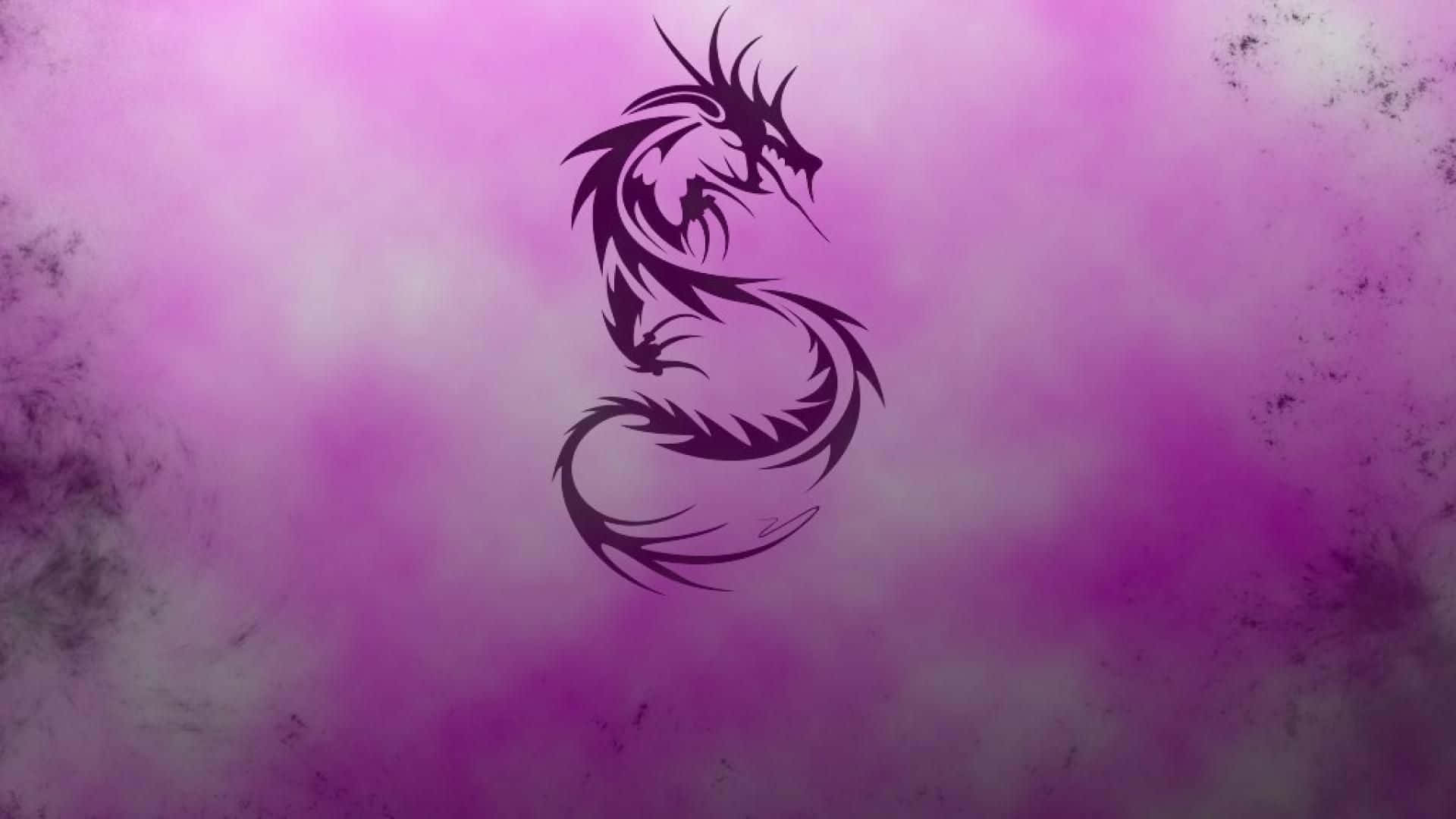 Purple Dragon Symbol Wallpaper