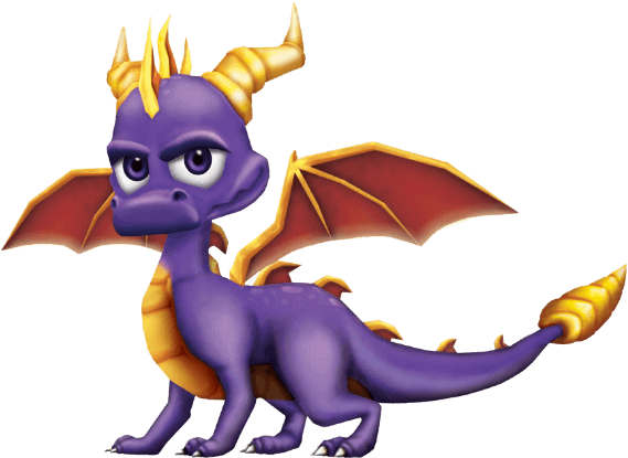 Purple Dragon Character PNG