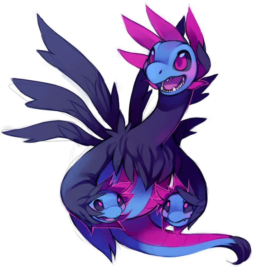Purple Dragon Pokémon Hydreigon Wallpaper