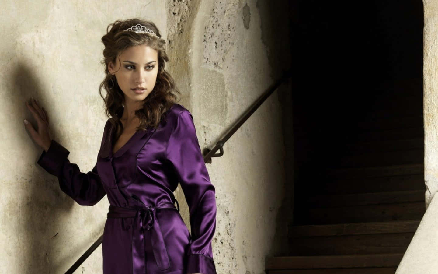 Brighten up your wardrobe with a brilliant Purple Dress! Wallpaper
