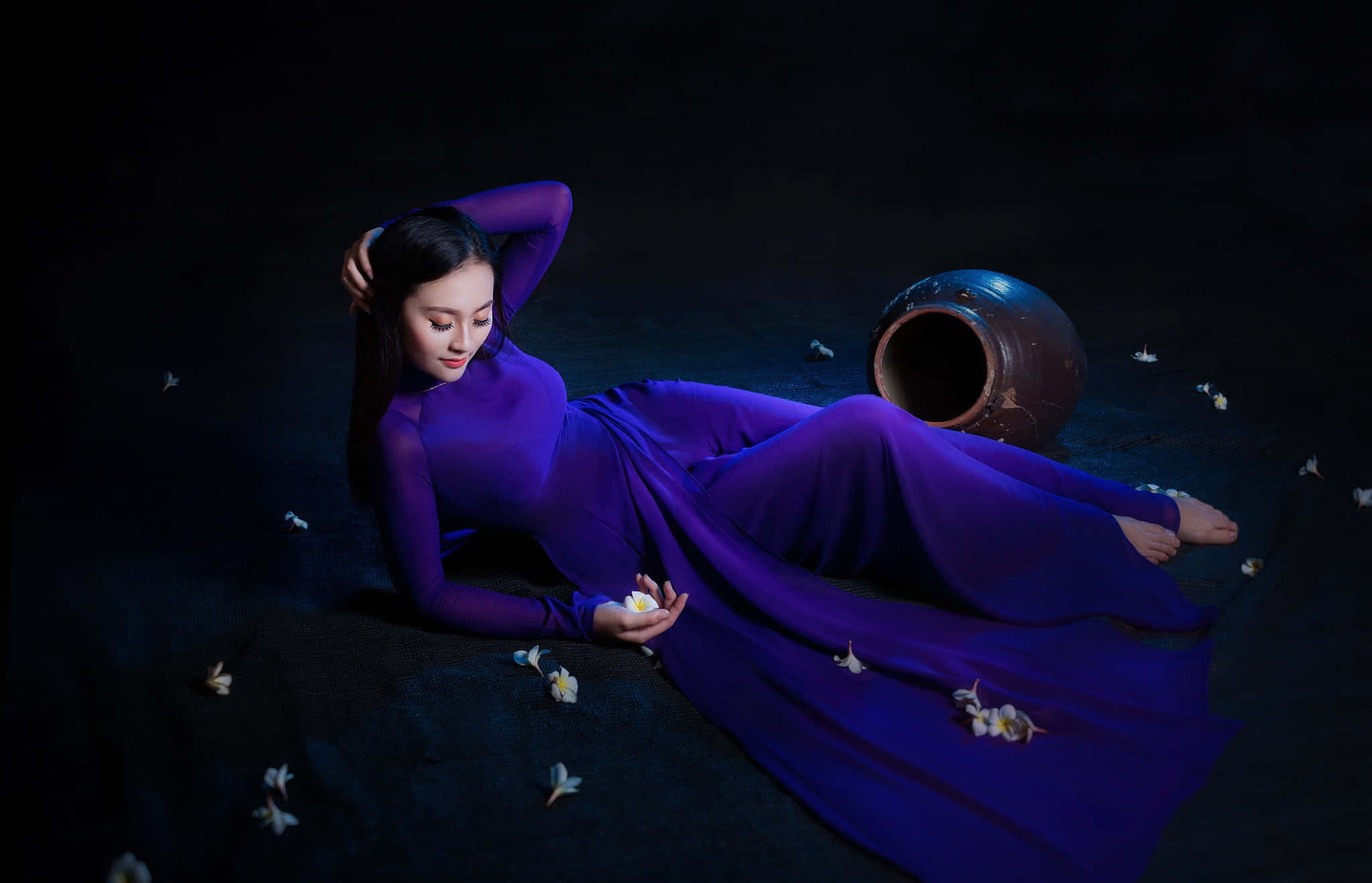 Shine in Our Gorgeous Purple Dress Wallpaper