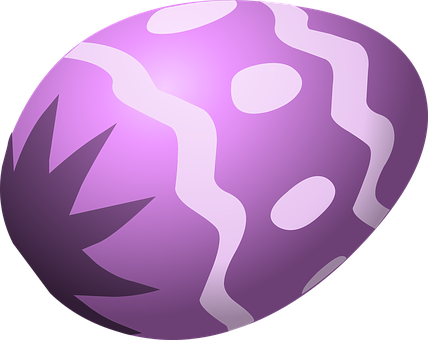 Purple Easter Egg Pattern Graphic PNG