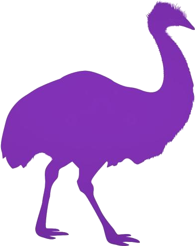 Purple Emu Silhouette PNG