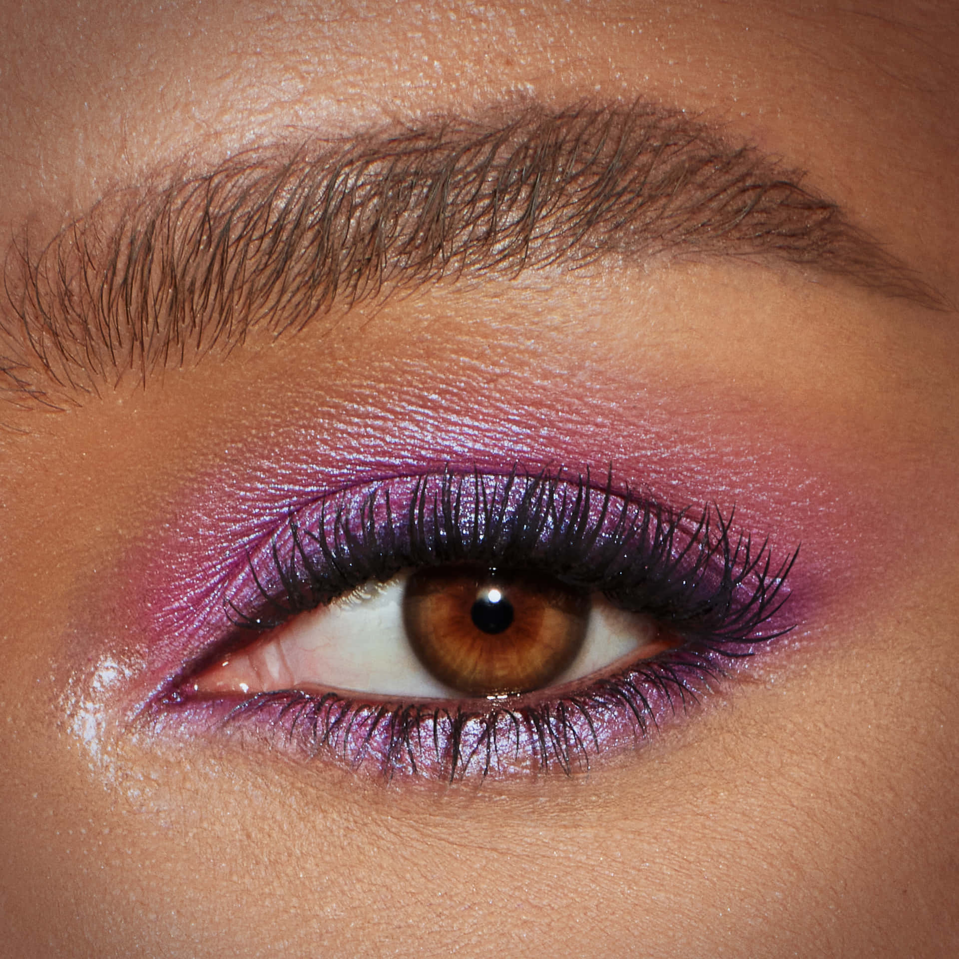 Make a bold statement with Purple Eye Shadow Wallpaper