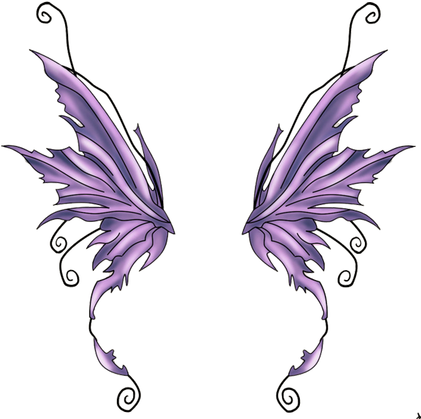 Purple Fairy Wings Graphic PNG