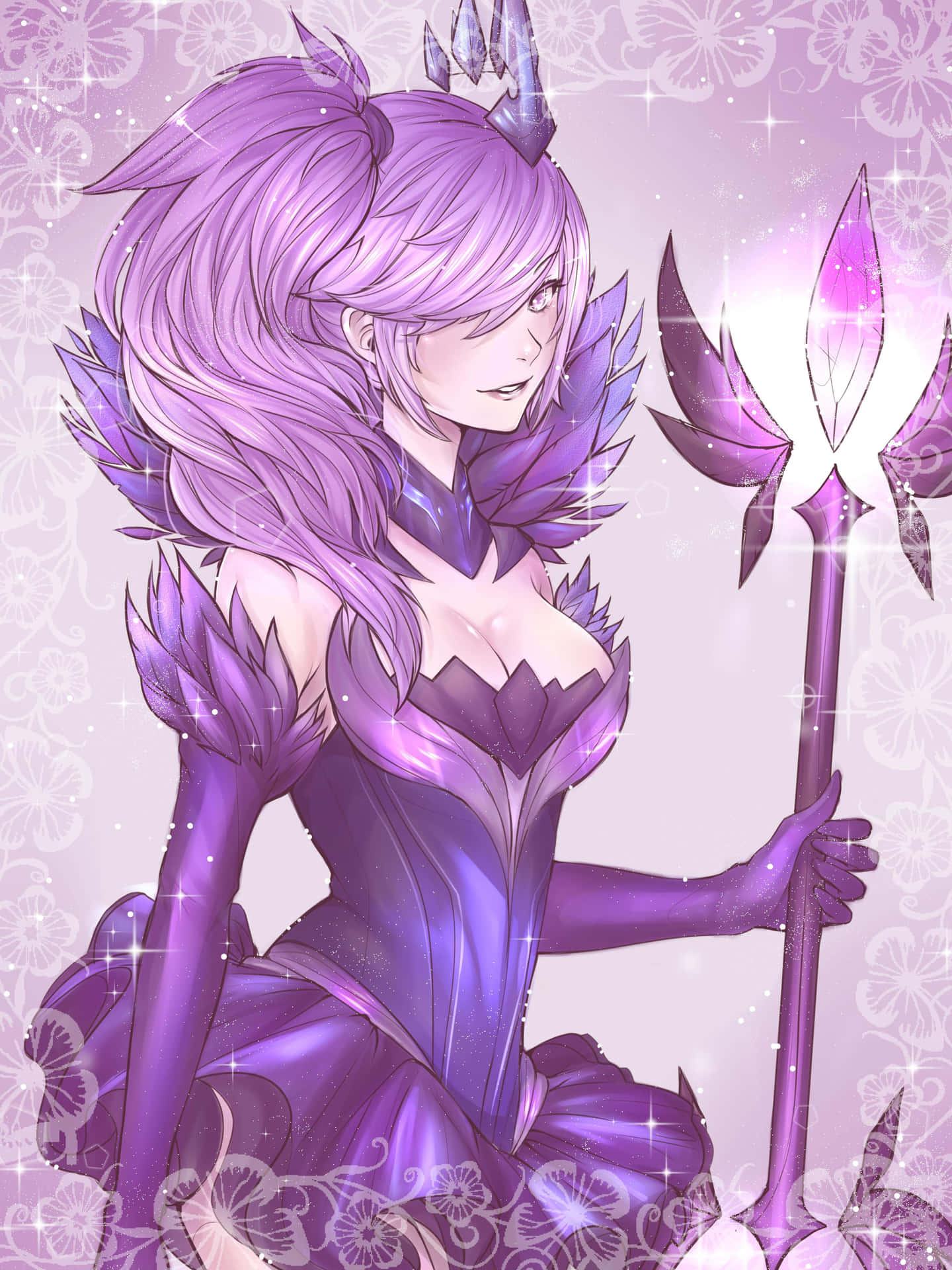Purple Fantasy Warrior Princess Wallpaper
