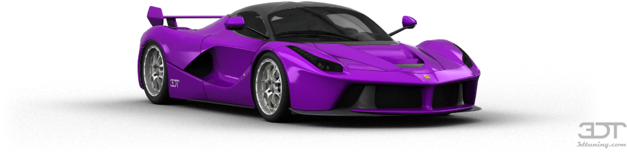 Purple Ferrari La Ferrari Side View PNG
