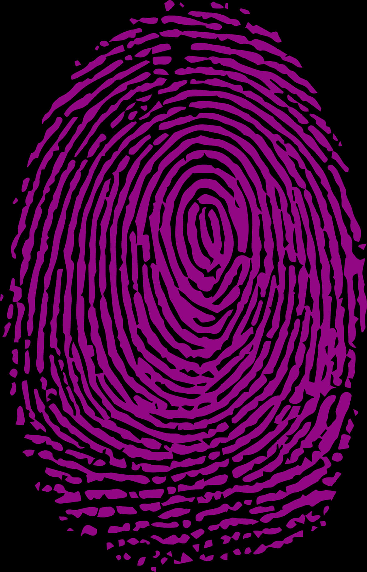 Purple Fingerprint Illustration PNG