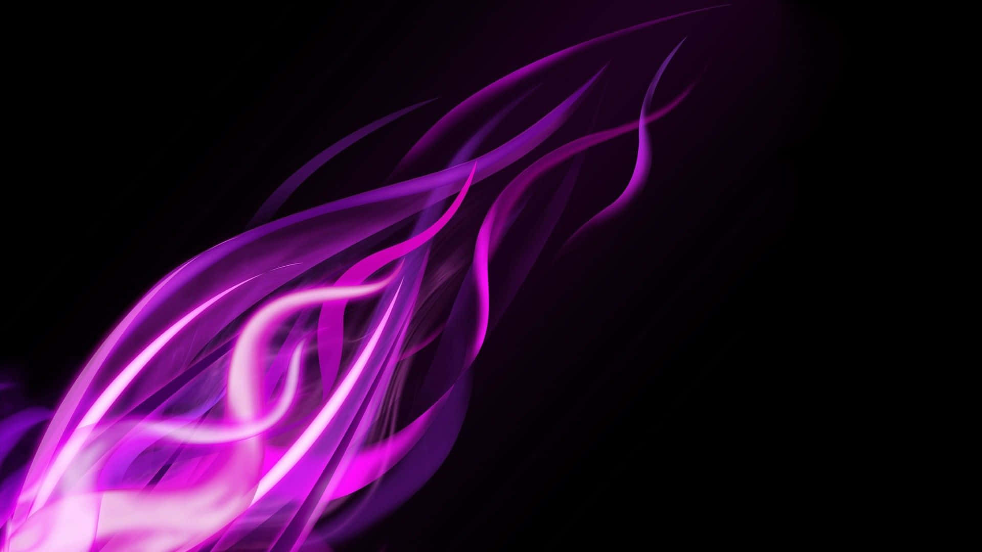 Purple Flames On A Black Background