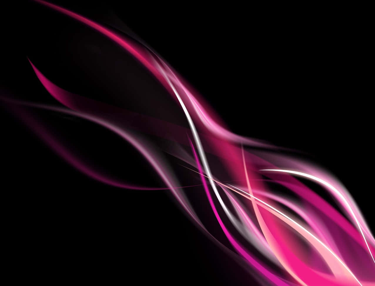 Pink Abstract Background With A Black Background