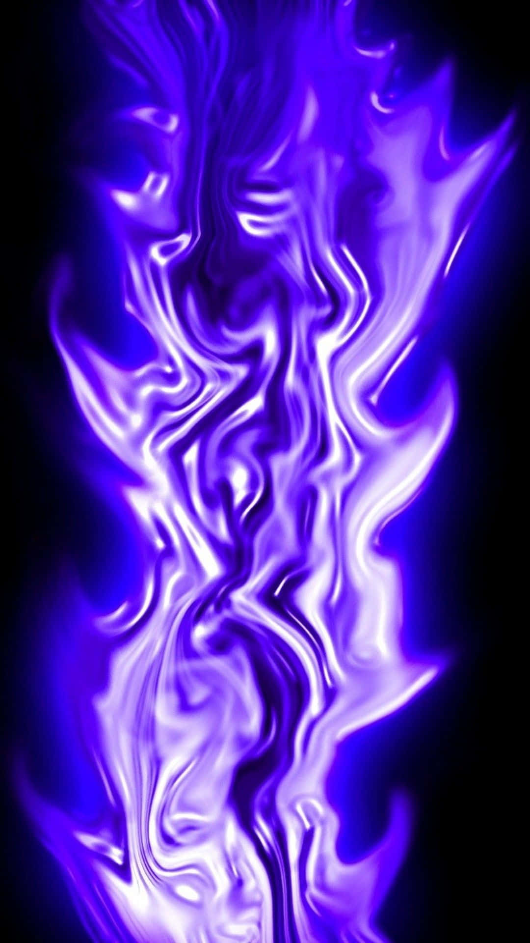 A blazing fire engulfed in a divine purple hue.