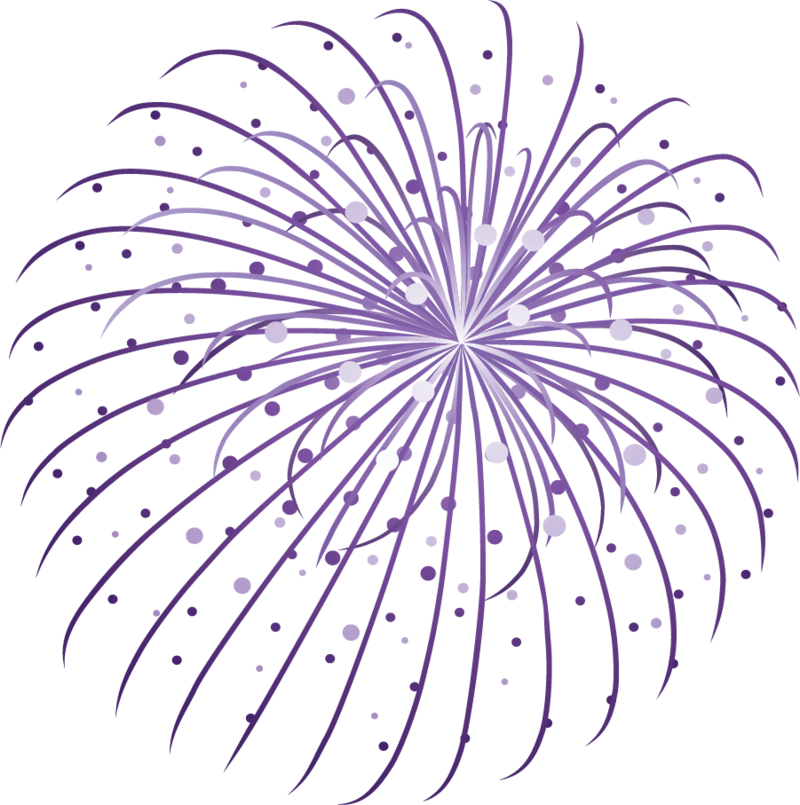 Purple Firework Explosion Clipart PNG