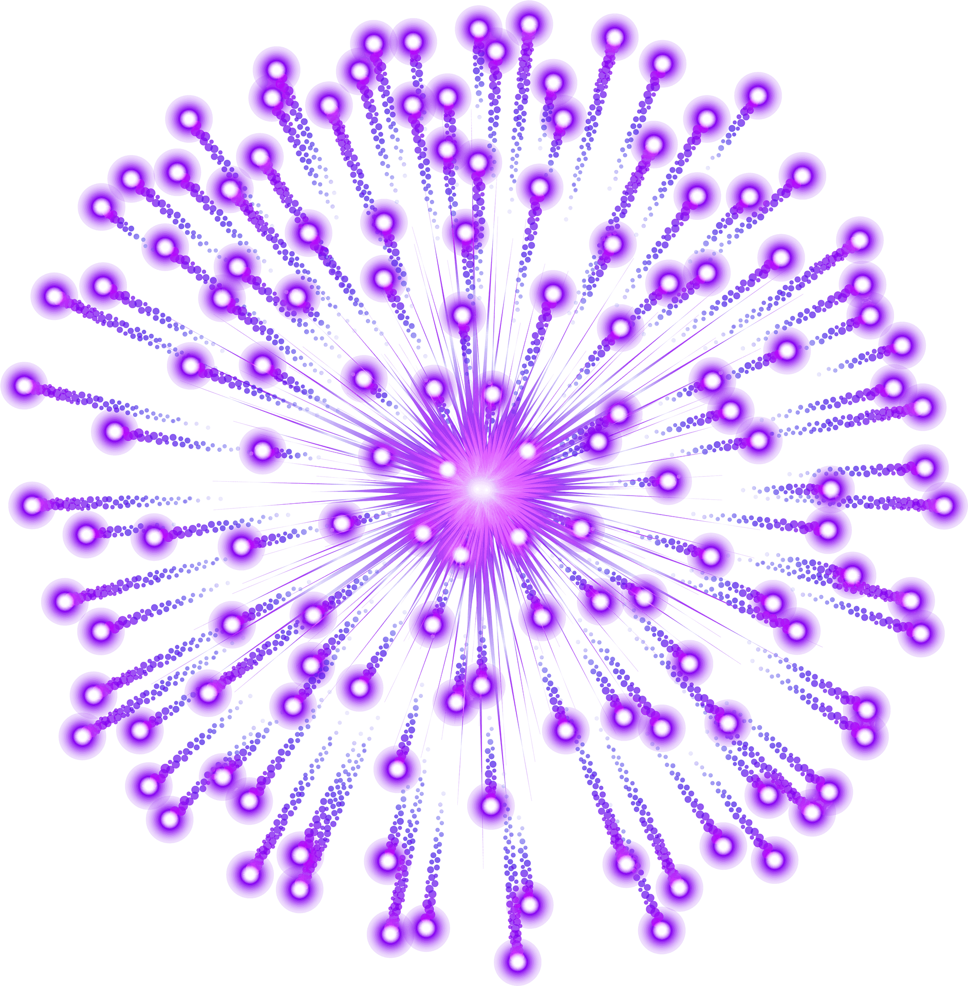 Purple Firework Explosion Graphic PNG