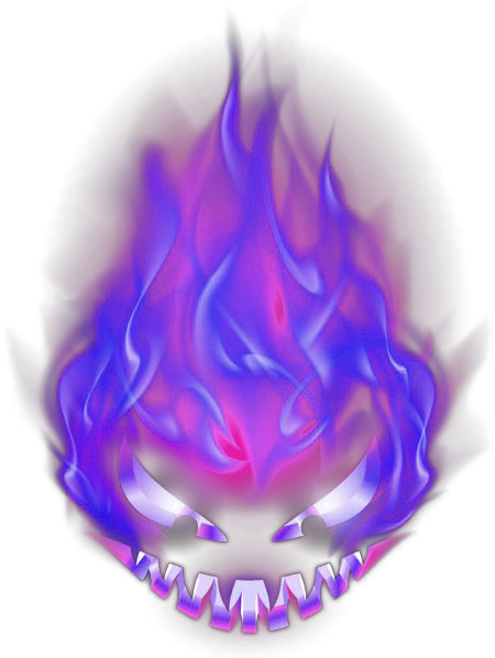 Purple Flame Ghost Graphic PNG