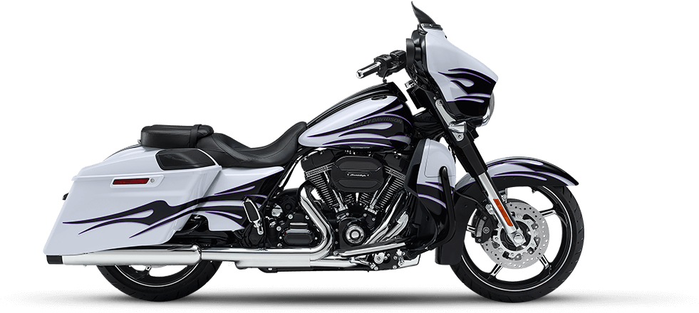 Purple Flame Touring Motorcycle PNG