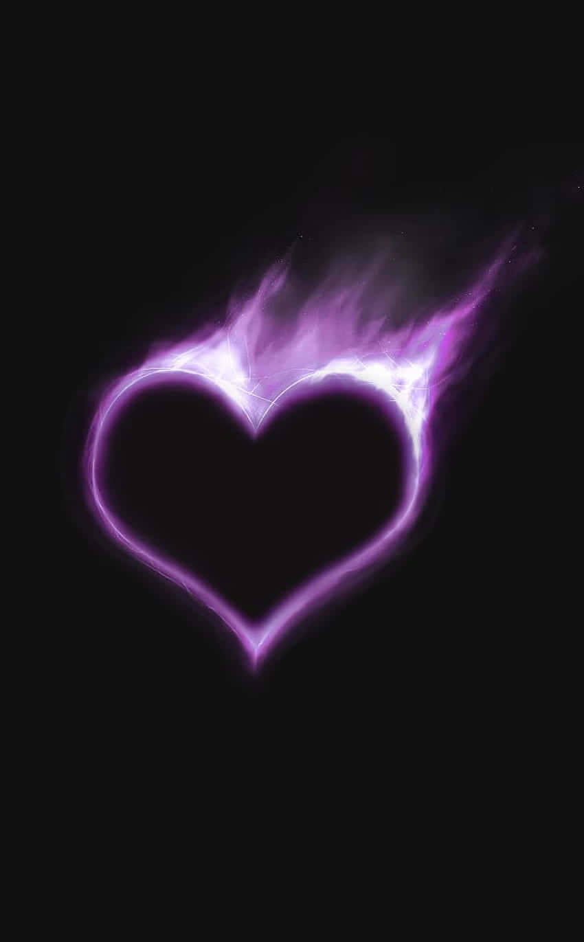 Purple Flaming Heart Pfp Wallpaper