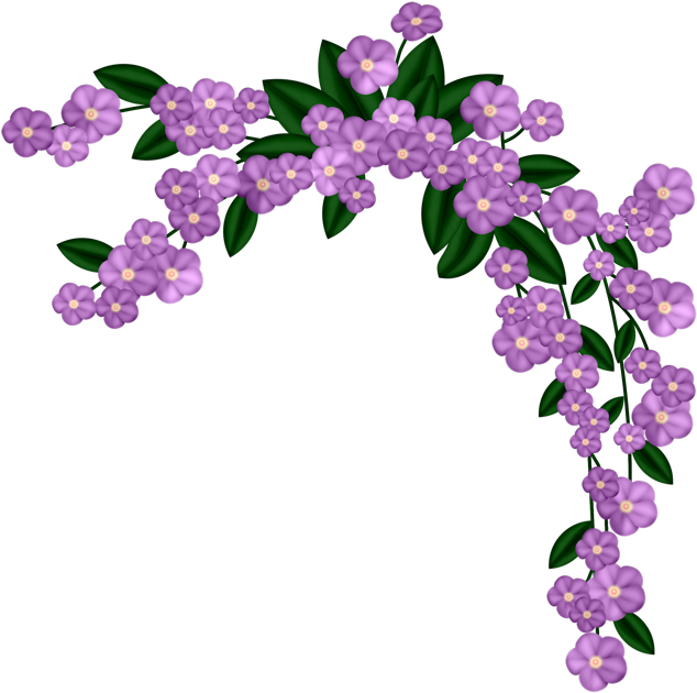 Purple Floral Arch Graphic PNG