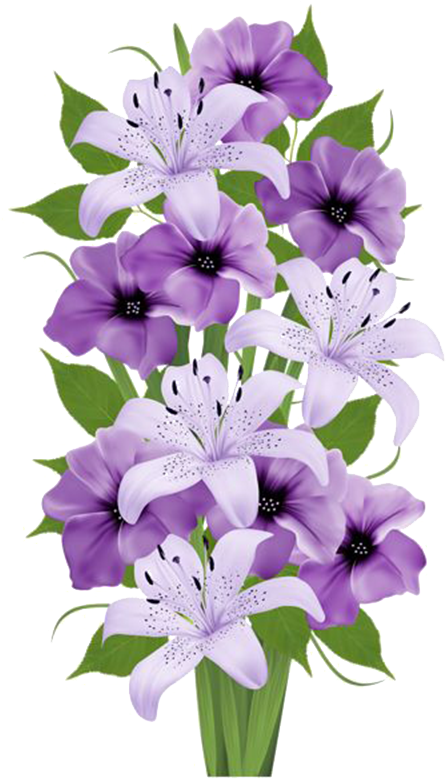 Purple Floral Arrangement.png PNG