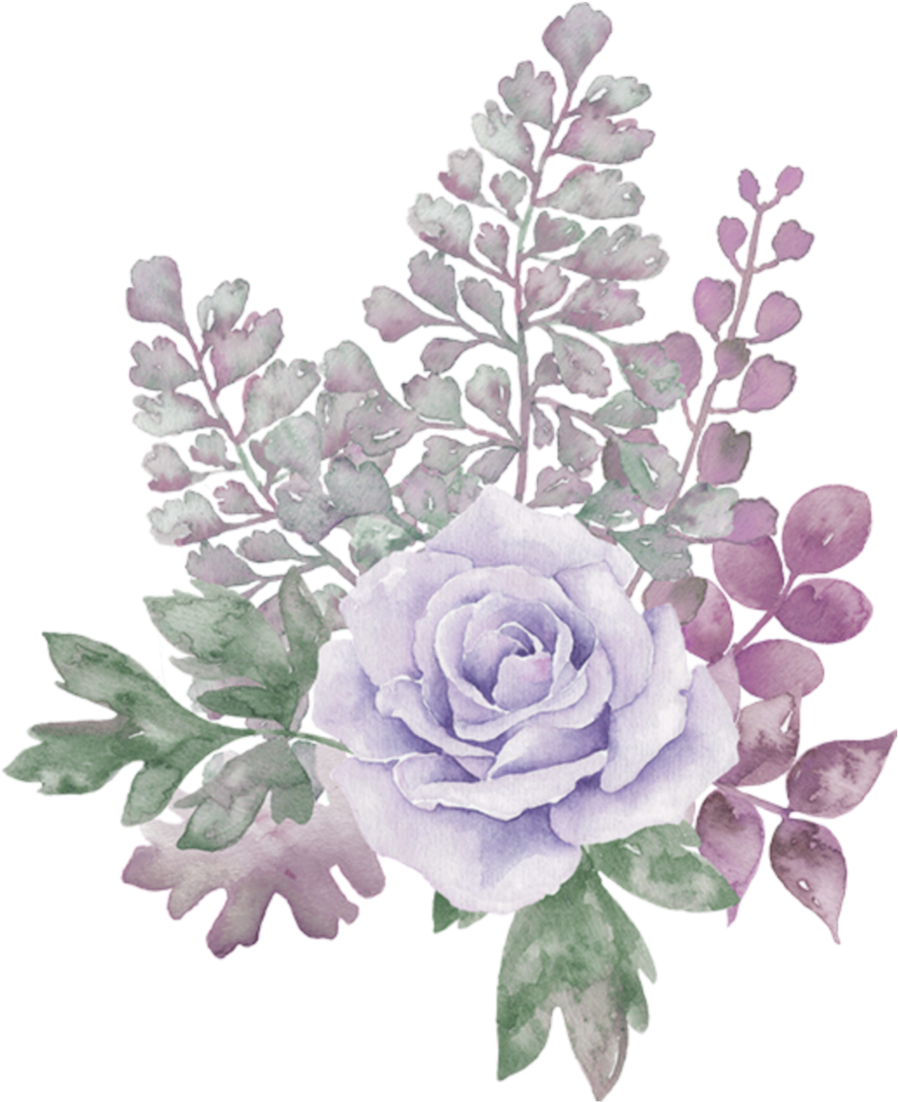 Purple Floral Arrangement.png PNG