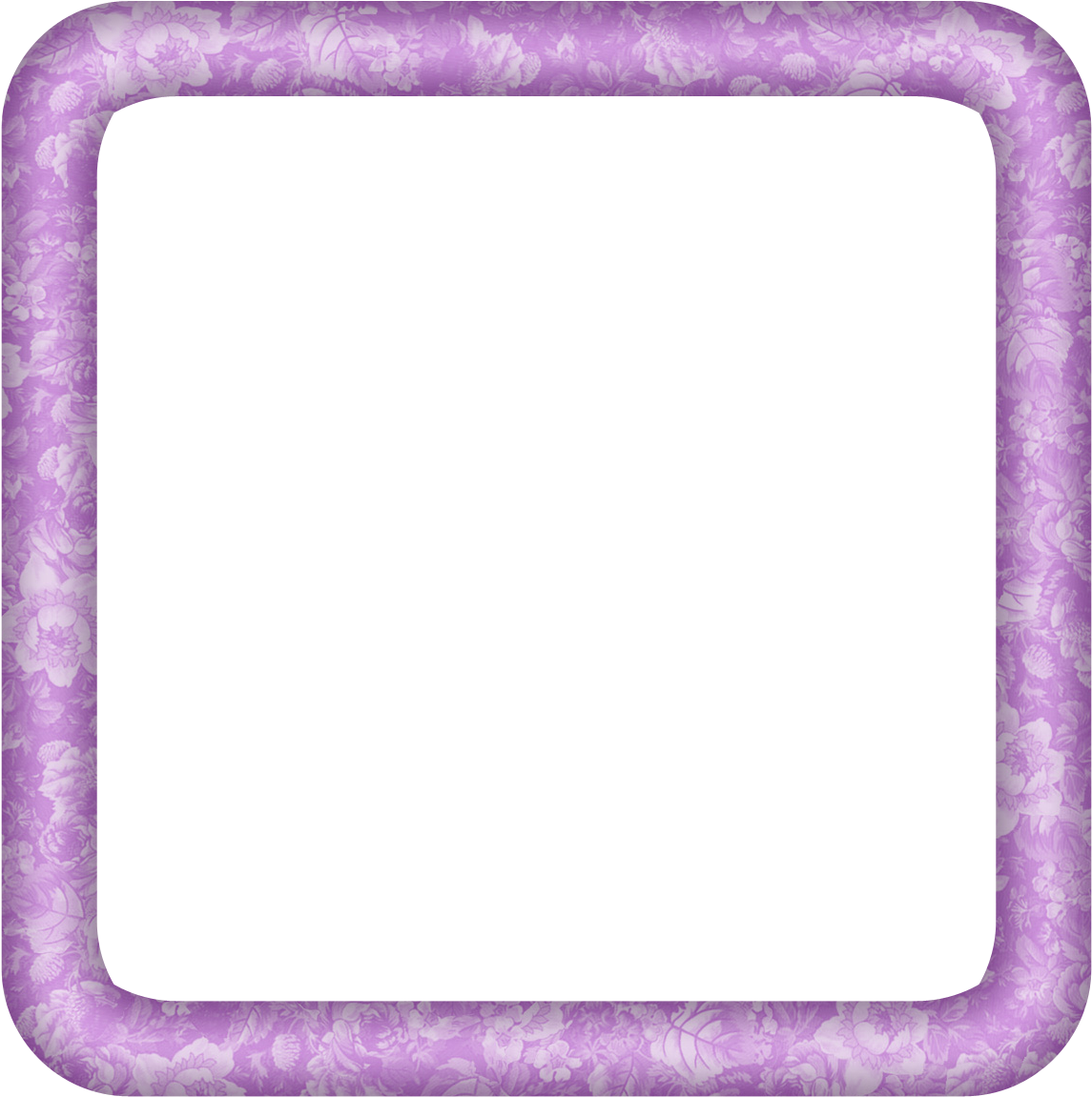 Purple Floral Border Frame PNG