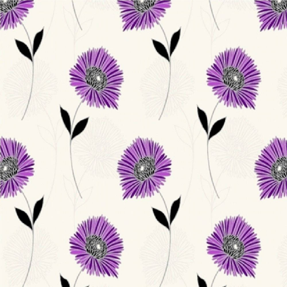 Purple Floral Daisies Wallpaper
