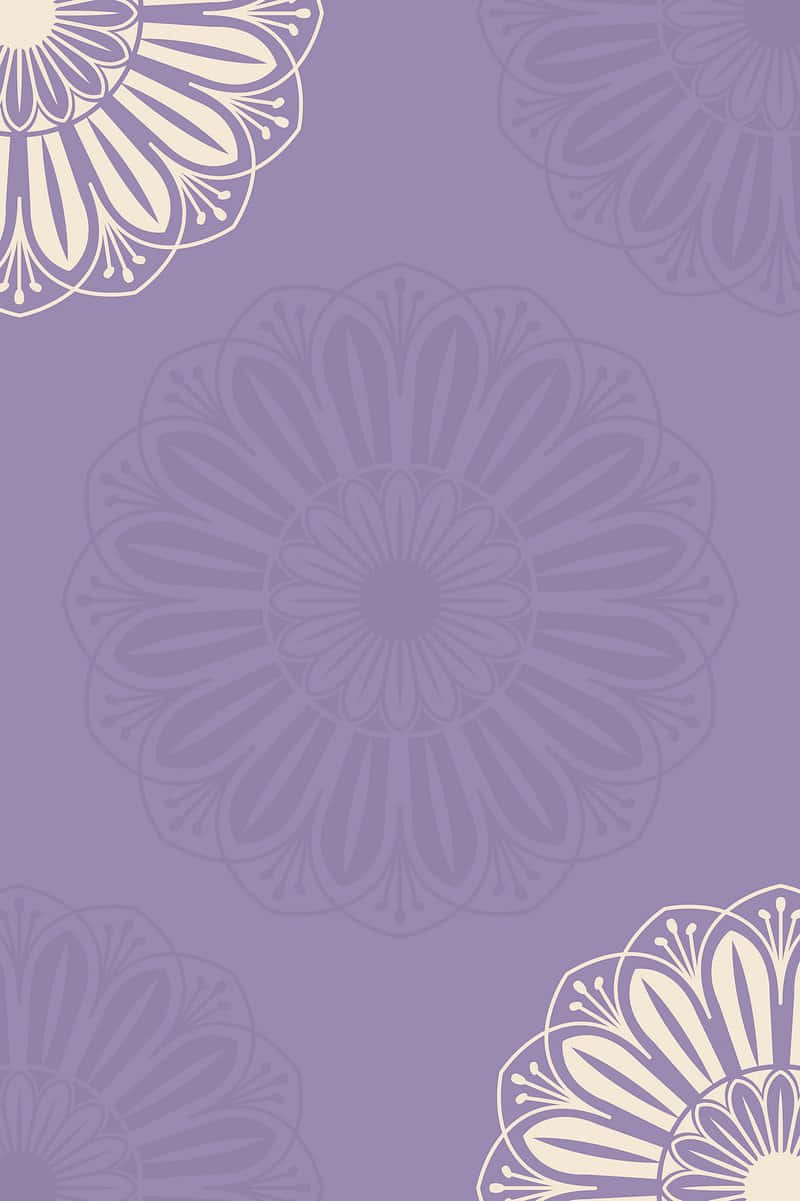 Purple Floral Pattern Aesthetic Wallpaper