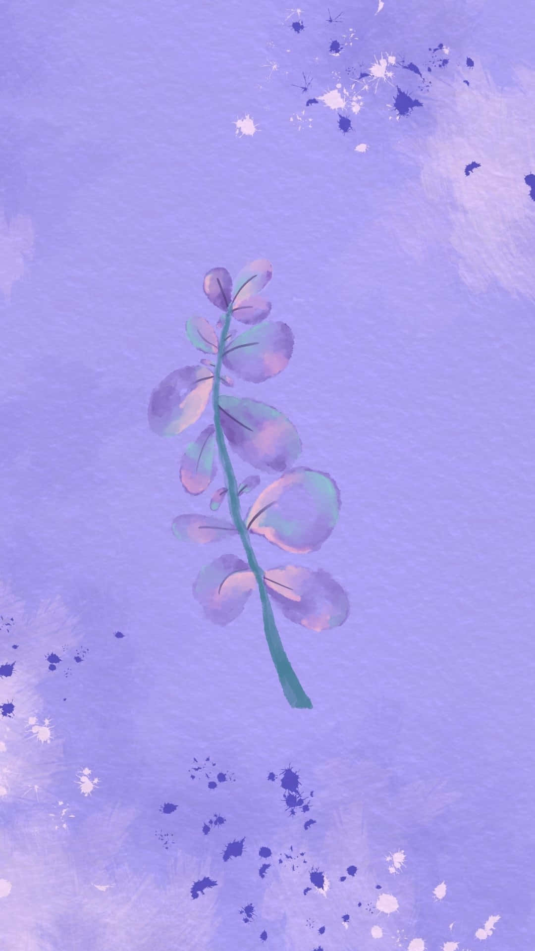 Purple Floral Watercolor Background Wallpaper