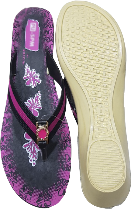 Purple Floral Women Sandaland Sole PNG