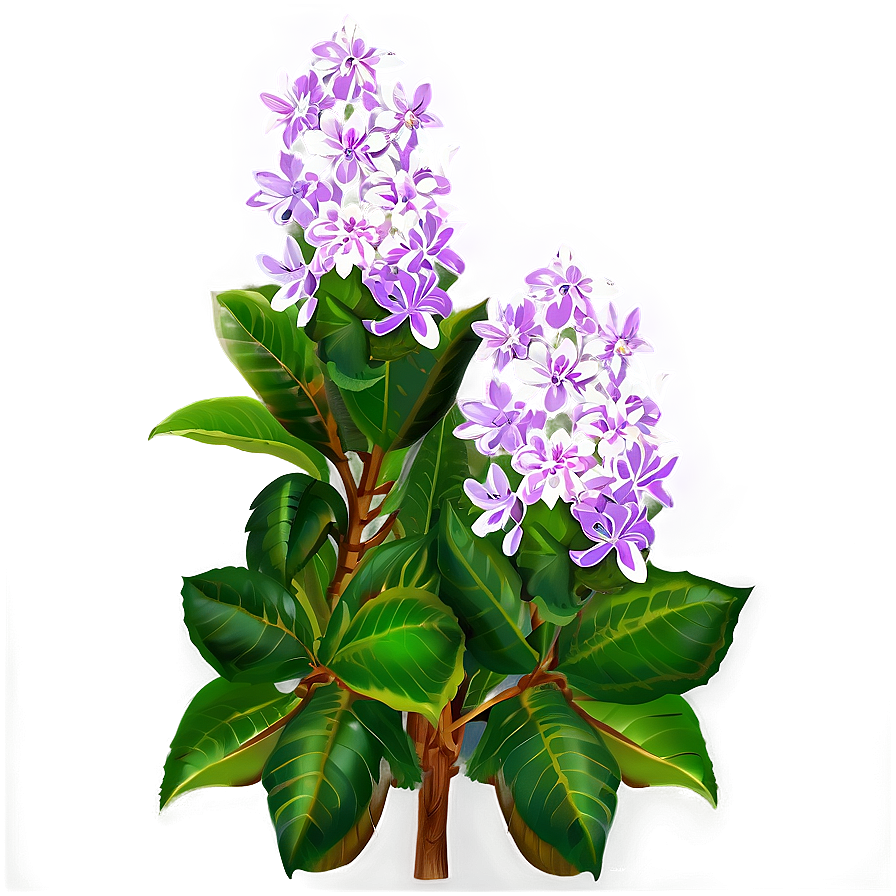 Purple Flower Bush Png 7 PNG