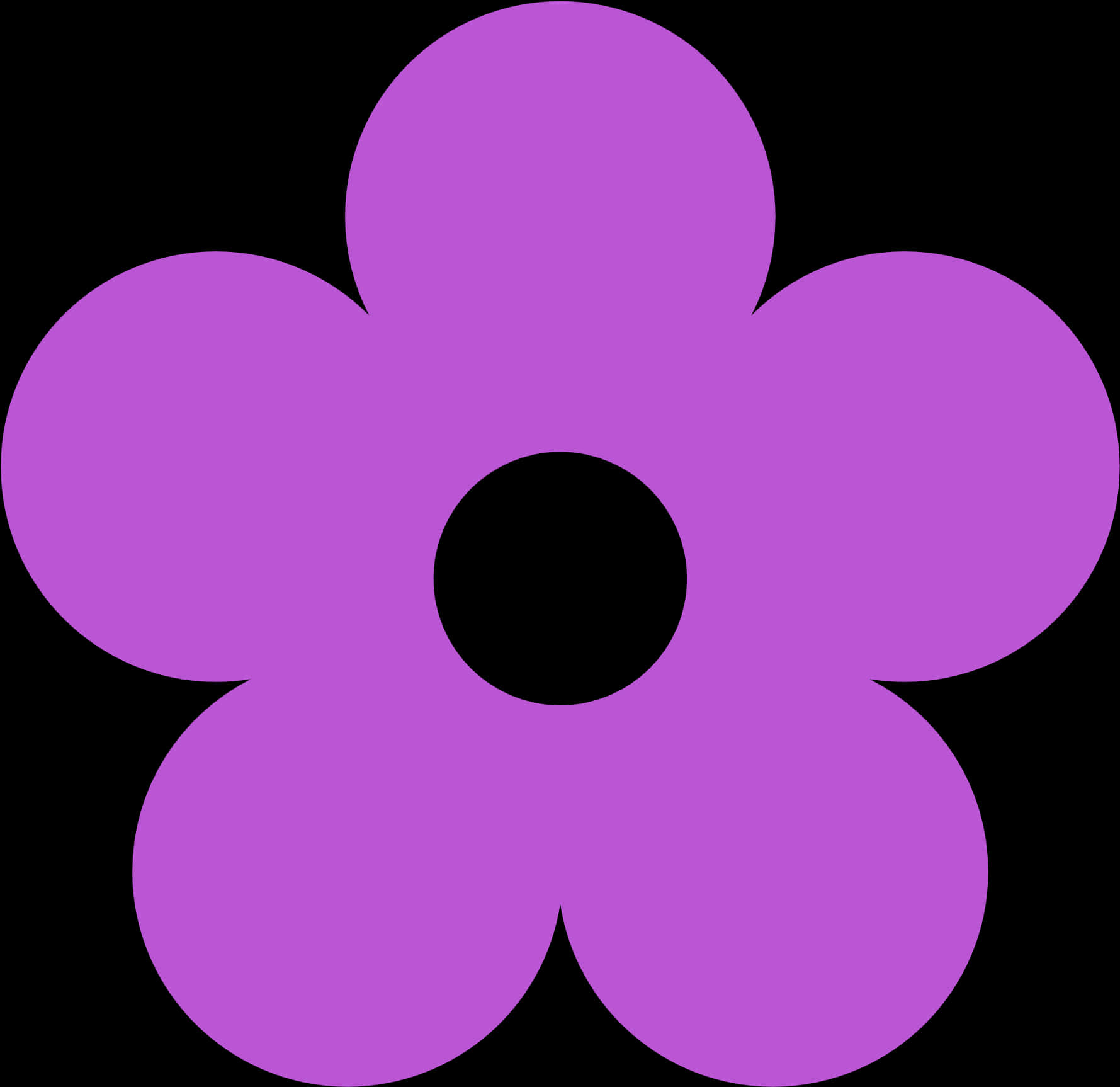 Purple Flower Graphic PNG