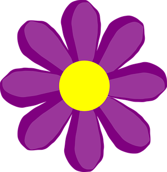 Purple Flower Illustration PNG