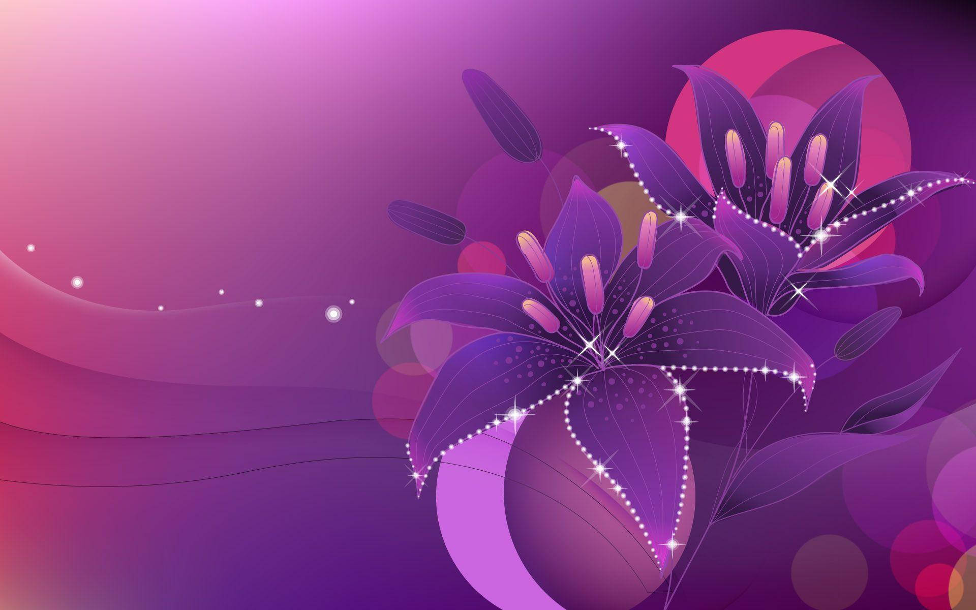 Awaken creativity and stay inspired using this stunning purple flower laptop Wallpaper