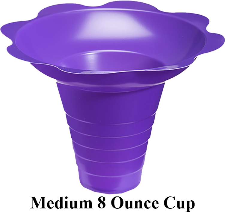 Purple Flower Shaped Plastic Cup PNG