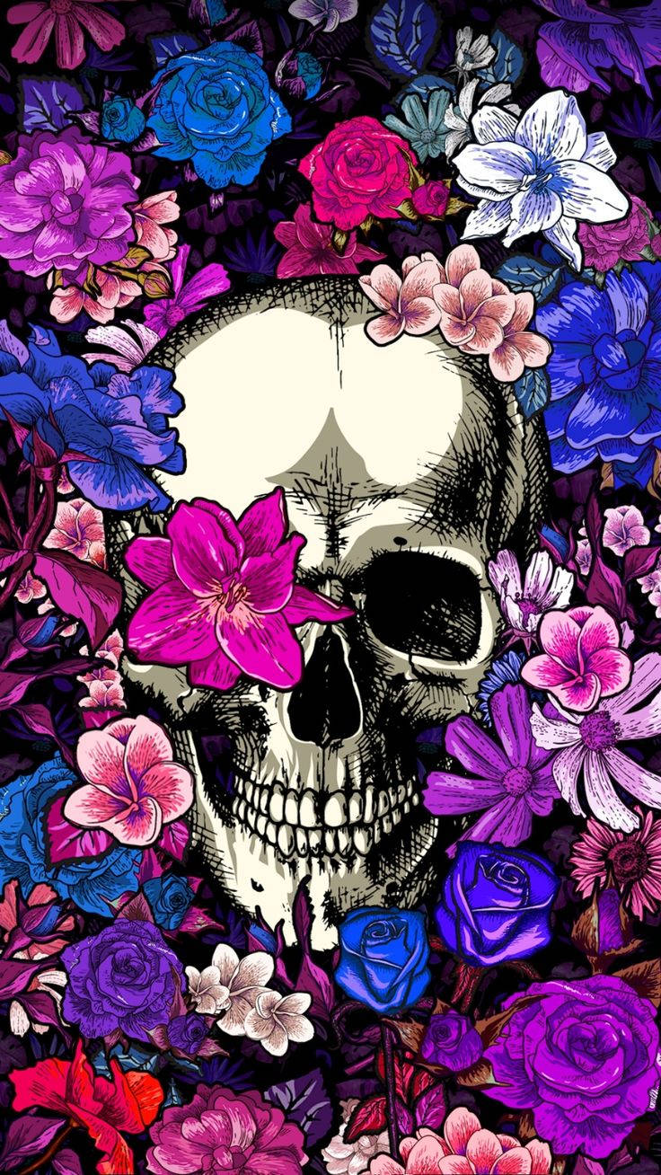 Purple Flowers For Day Of The Dead