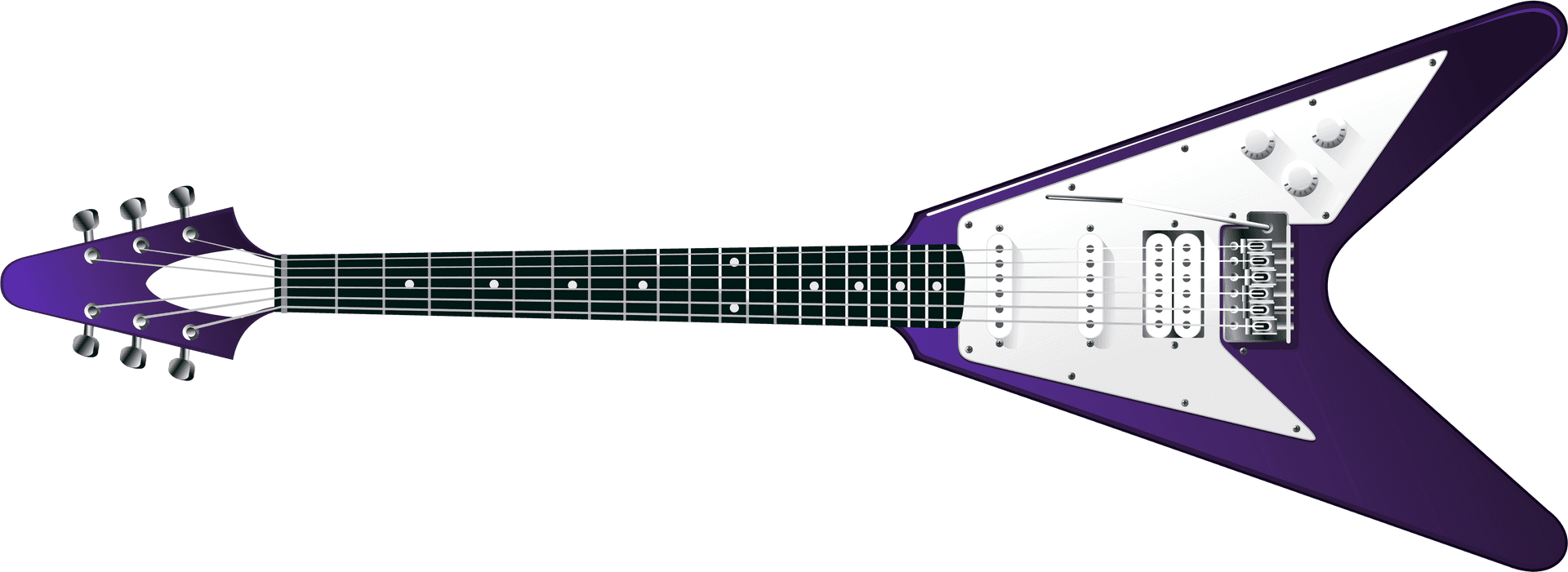 Purple Flying V Electric Guitar PNG