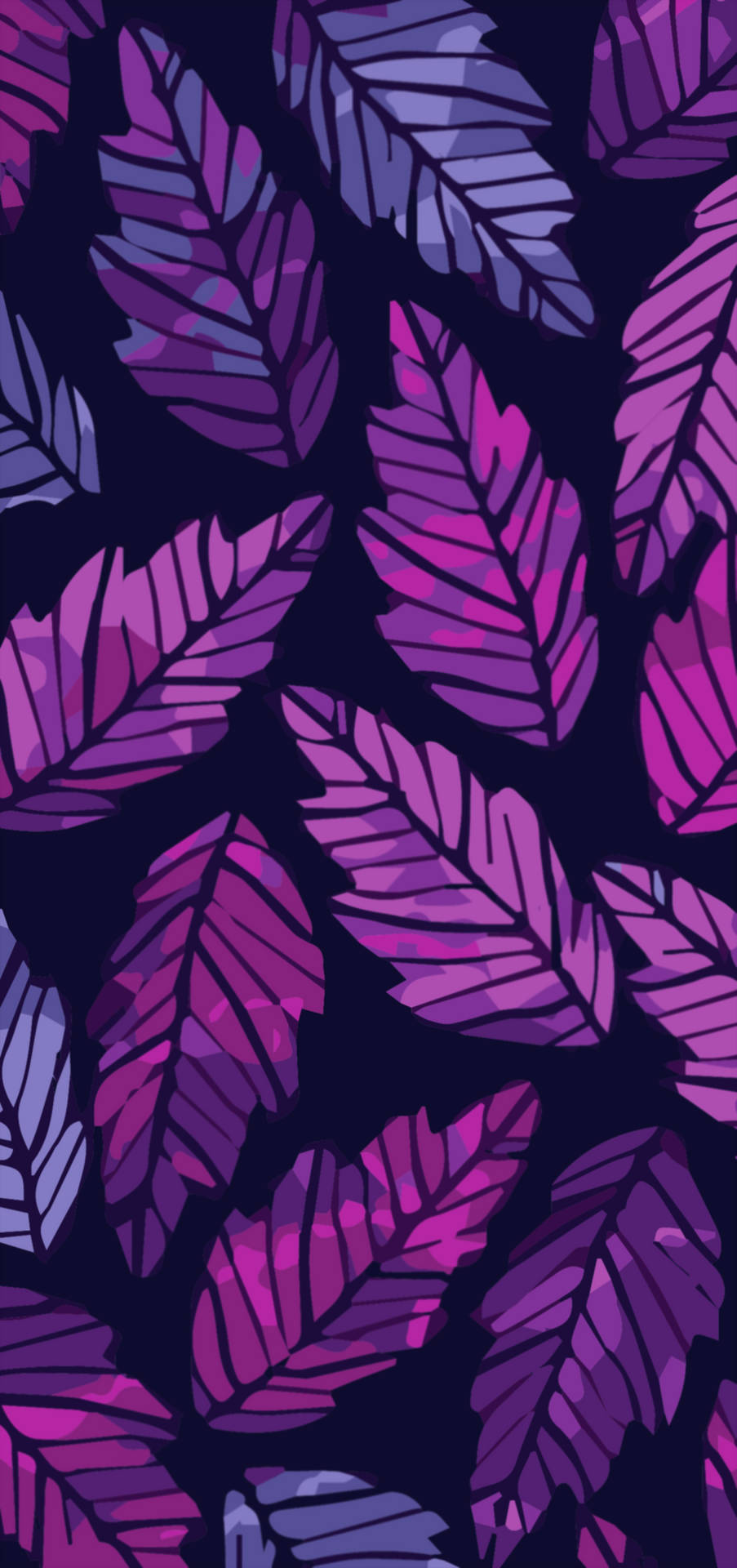 Purple Foliage Aesthetic Pattern Wallpaper