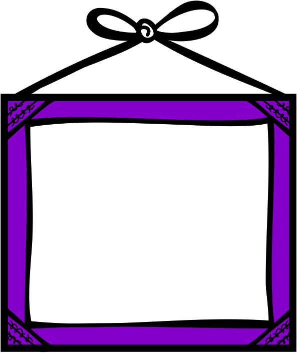 Purple Frame Blank Sign PNG