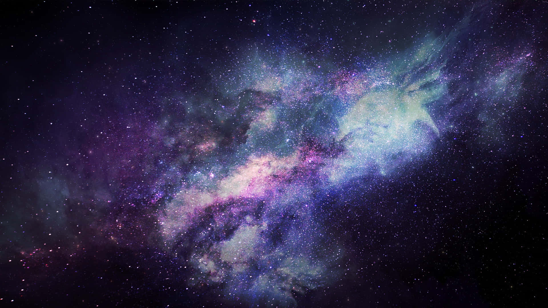 Unagalaxia Con Estrellas Y Una Vía Láctea