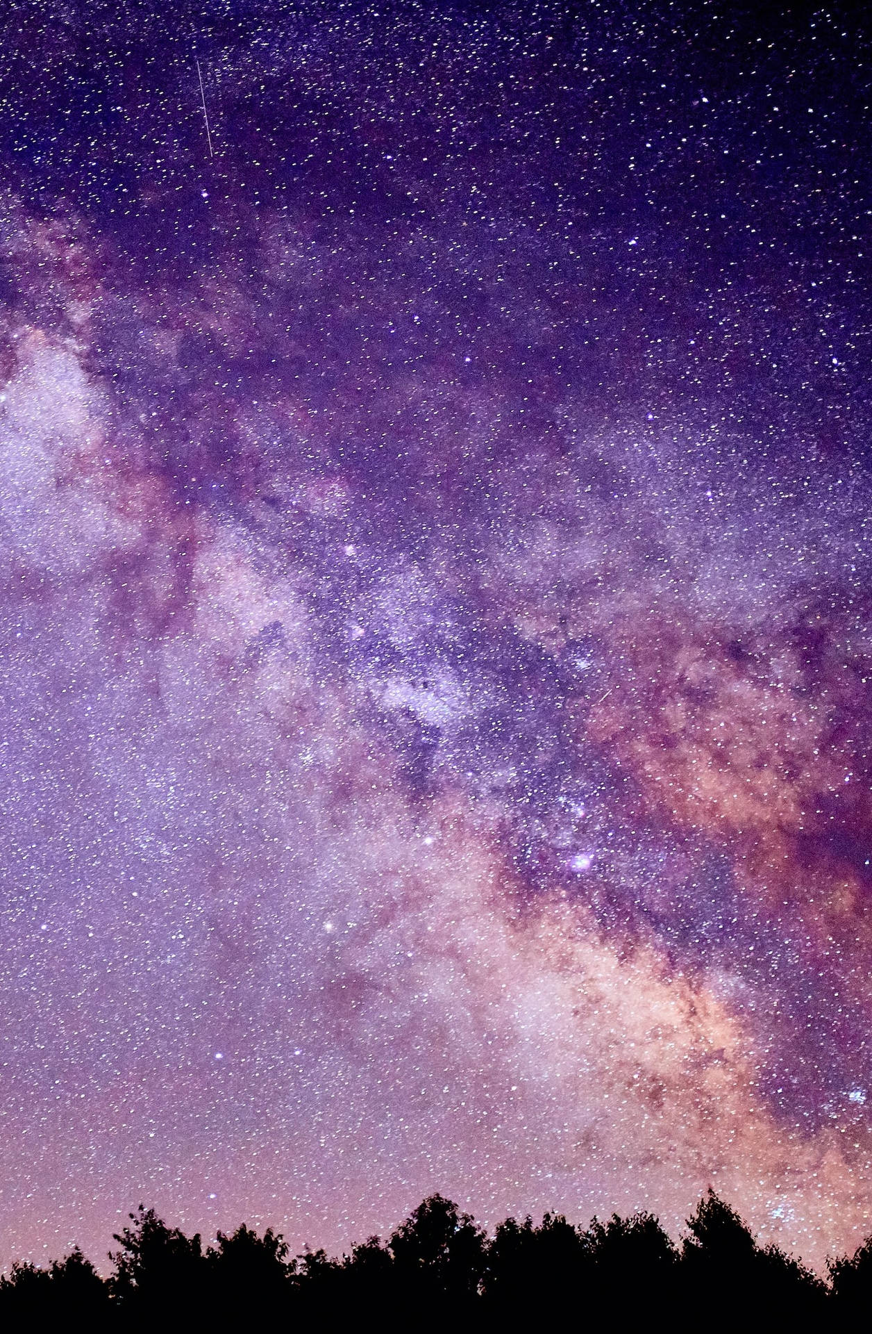 Galaxiamorada Llena De Estrellas Iphone. Fondo de pantalla