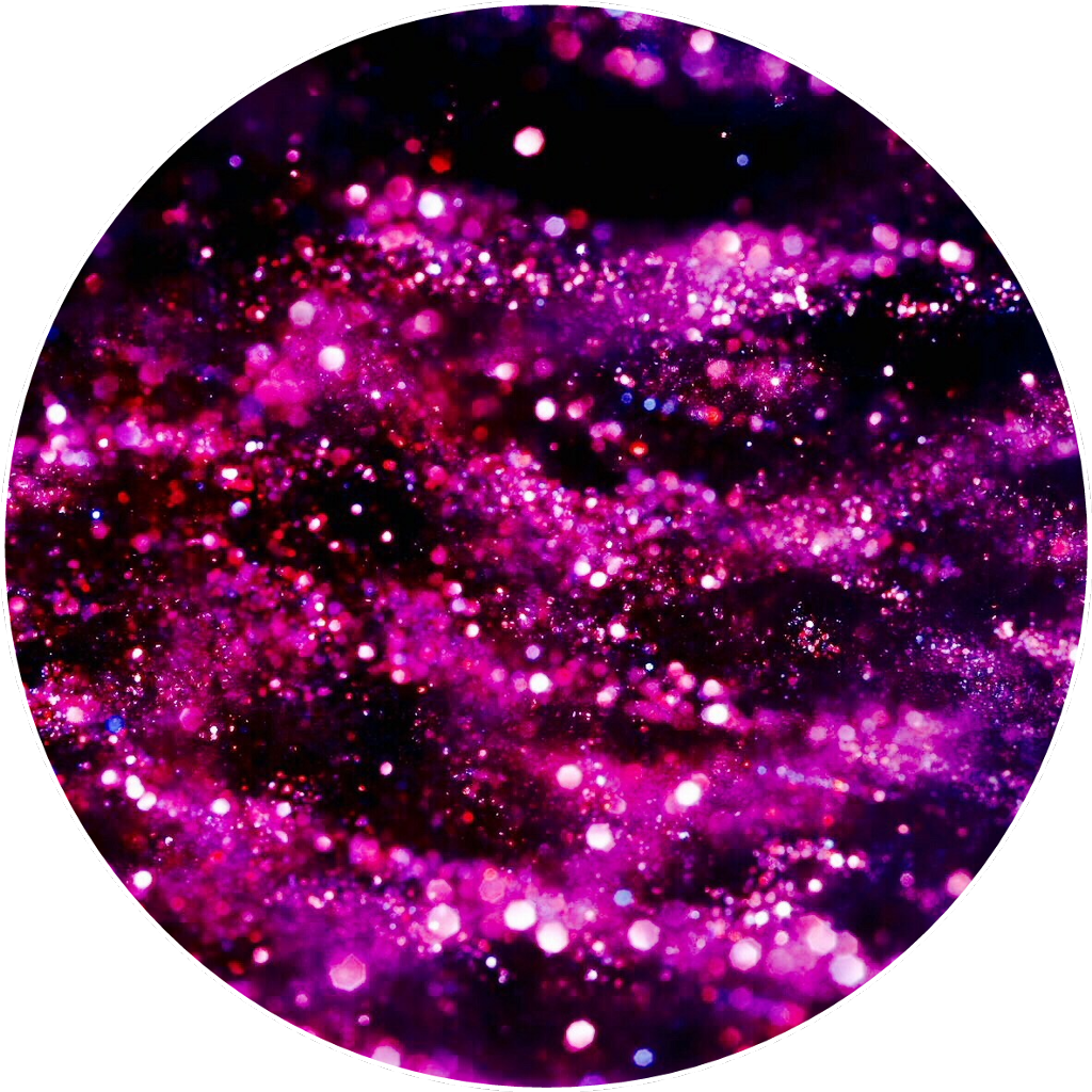 Purple Galaxy Glitter Circle PNG